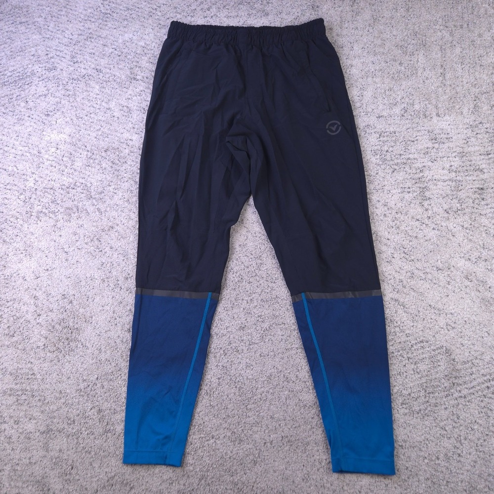 Virus Performance Pants Mens Medium Renegade Air Black Blue Training Joggers